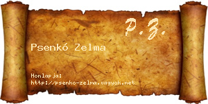 Psenkó Zelma névjegykártya