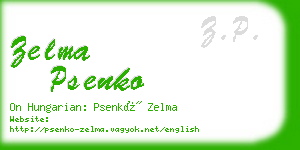 zelma psenko business card